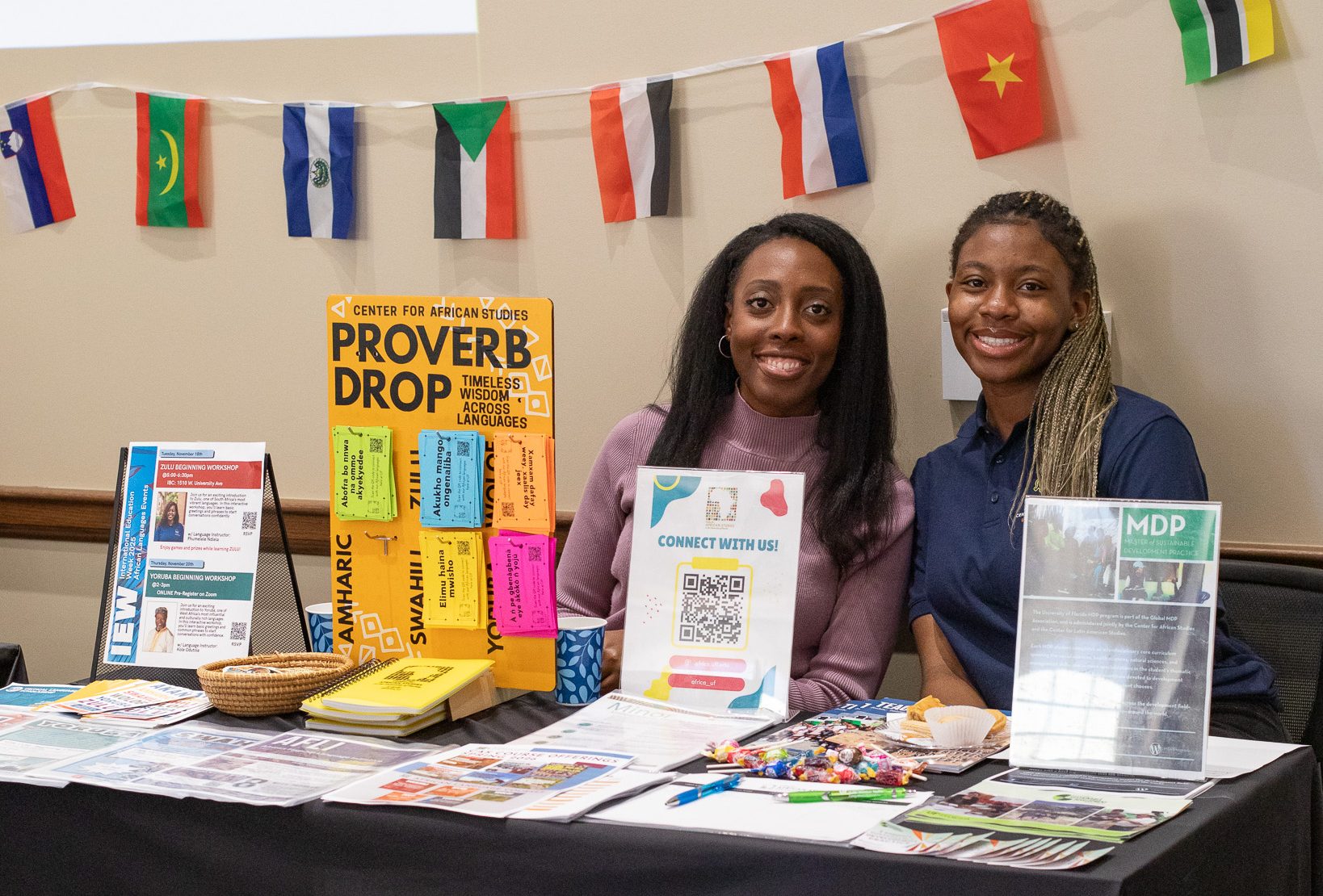 Gabriella Udeh & Brittany Clarke tabling at the UF COE