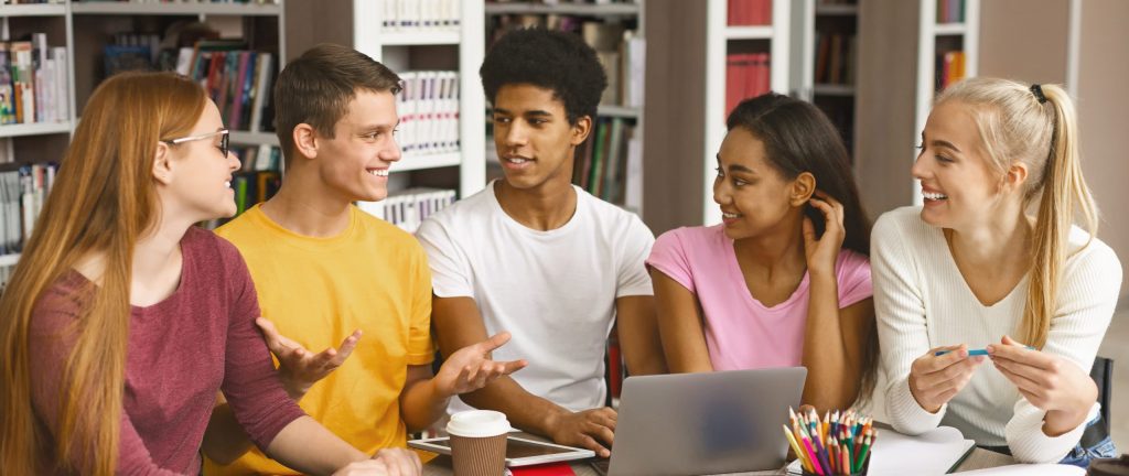 Students studying Languages