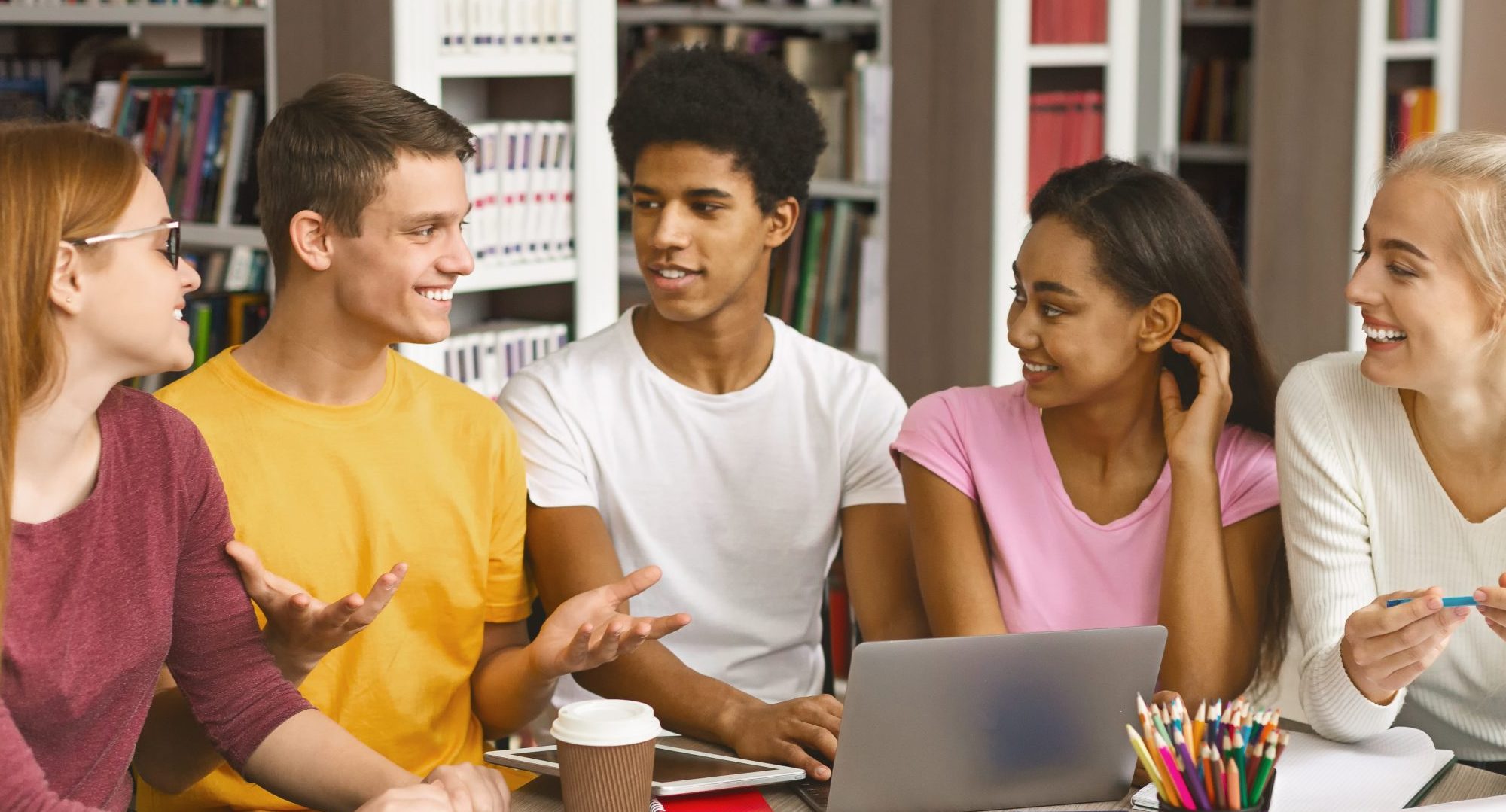 Students studying Languages