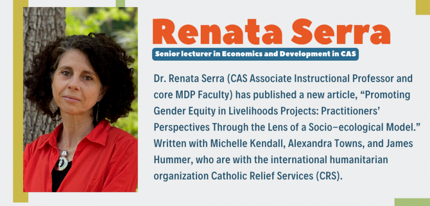 Dr. Renata Serra publishes article with SAGE Publishing and Progress in Development Studies