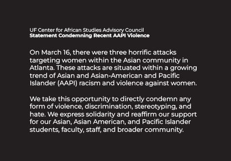 Statement Condemning Recent AAPI Violence